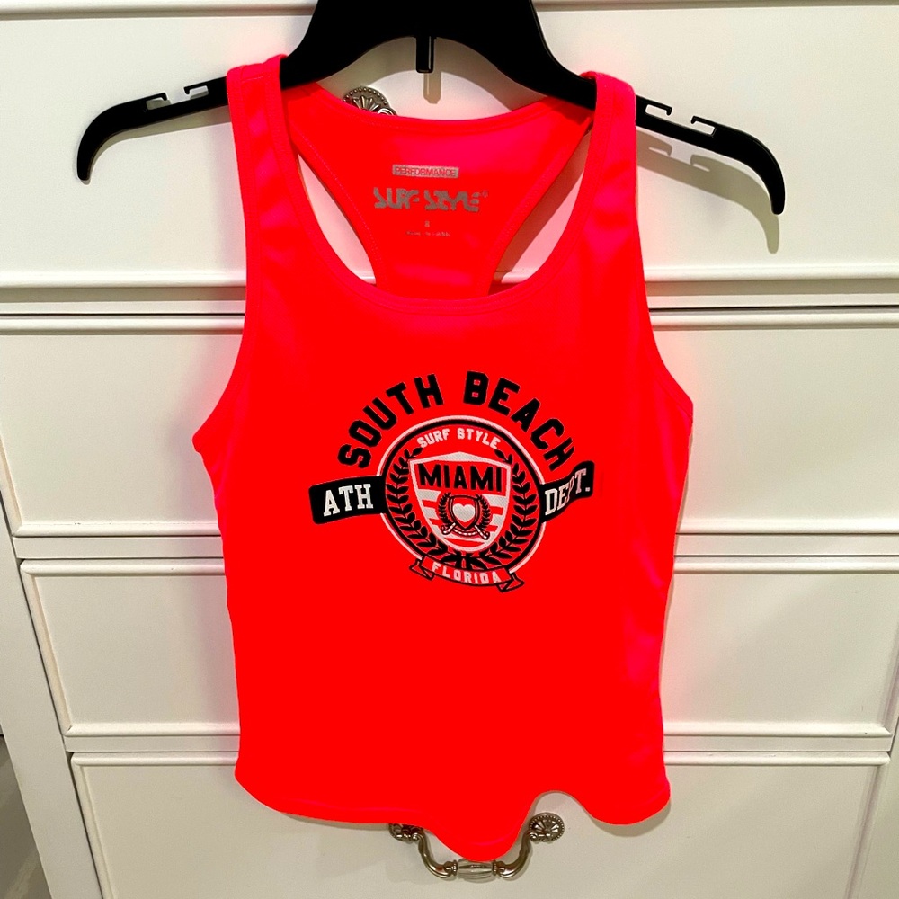 🍭 3/$10 Miami South Beach Surf Style Athletic Department Tee / Size Small